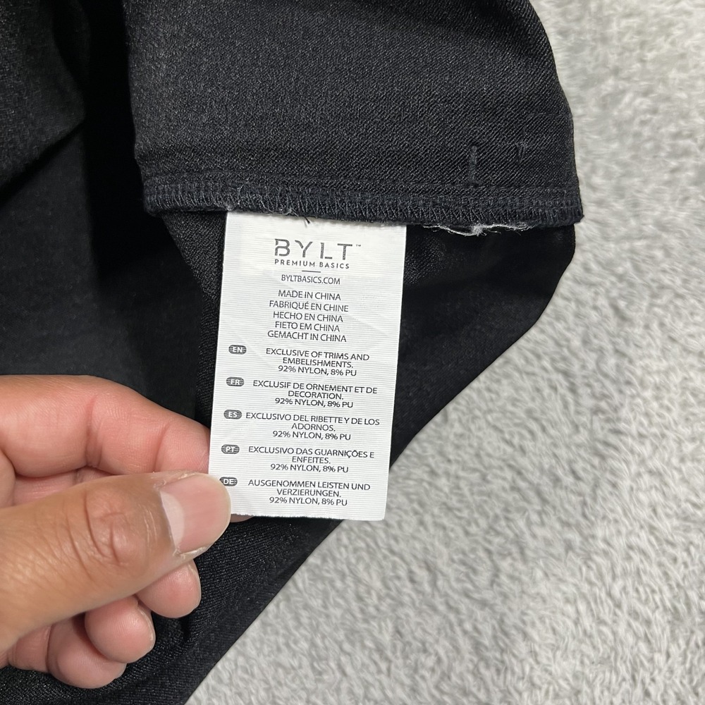 BYLT Tech Nylon Shirt Jacket Mens Large Black Button Up Long Sleeve Layering - Picture 12 of 16